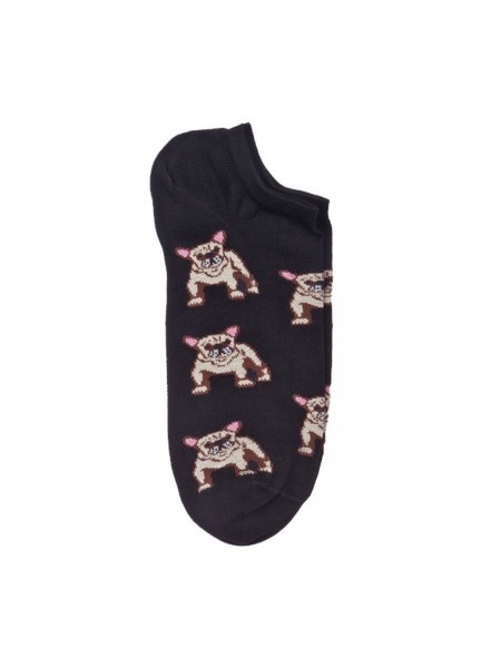 MEWE Ανδρικές Κάλτσες Κοφτές με σχέδιο ΣΚΥΛΙΑ - 1709 Μαύρο